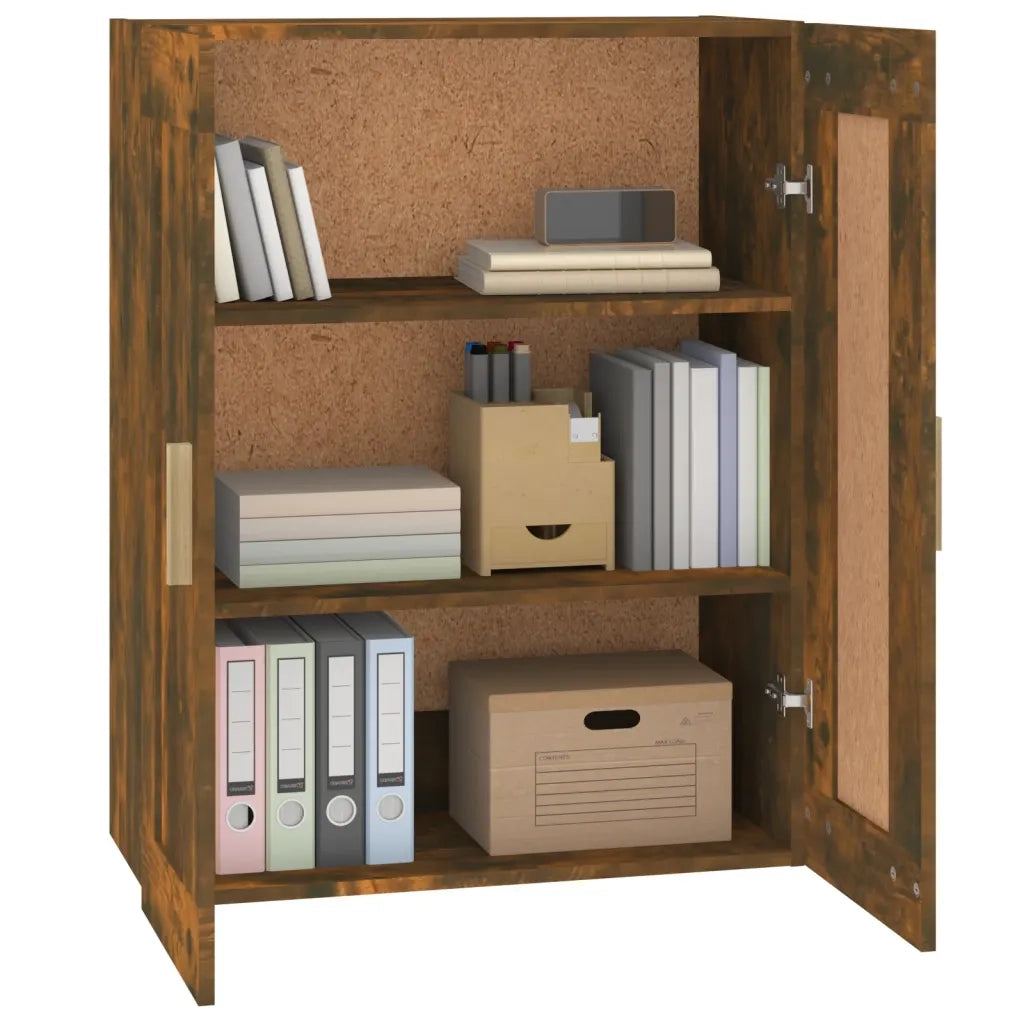 Mobile a Parete Rovere Fumo 69,5x32,5x90cm in Legno Multistrato cod mxl 40694