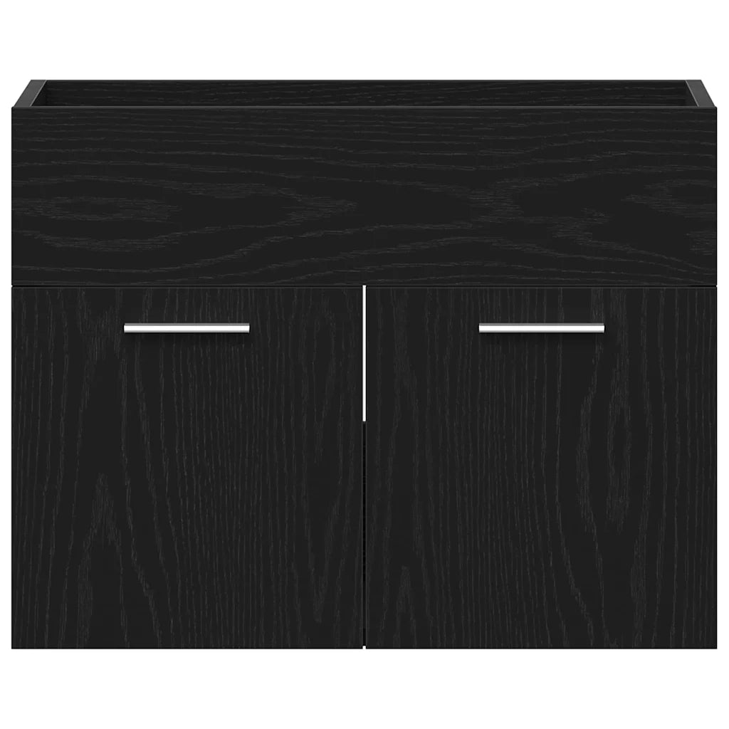 Mobile Lavabo da Bagno Rovere Nero 60x38,5x46 cm in Truciolato 862025