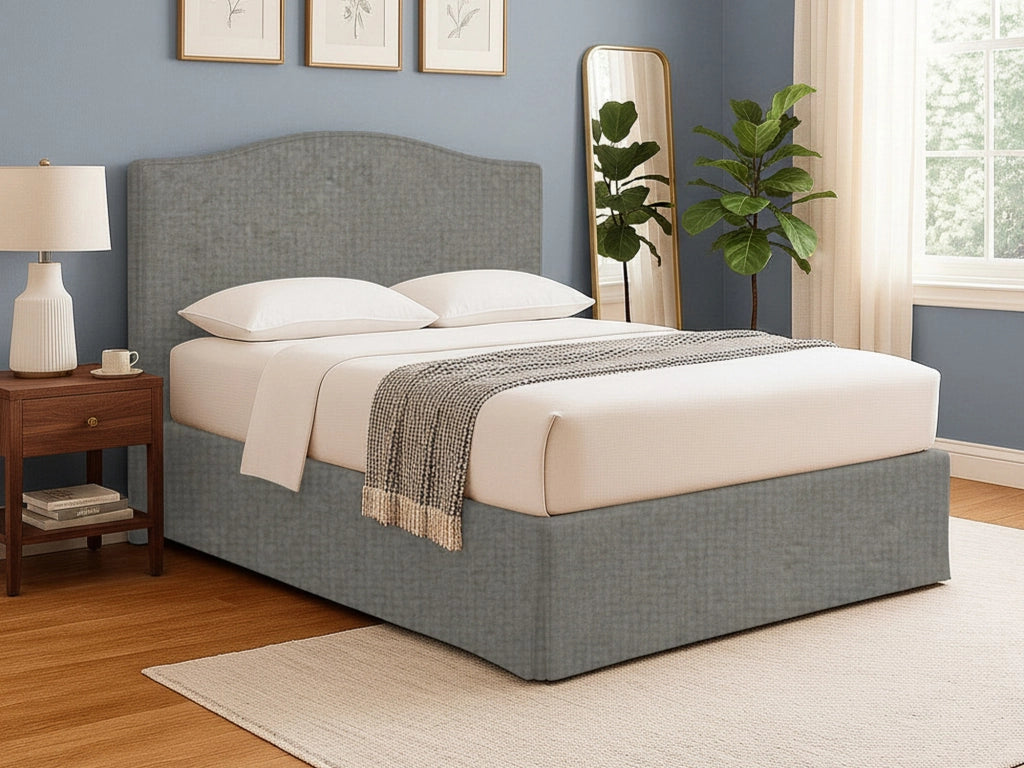 Batley, Letto Singolo Sfoderabile Made in Italy, Grigio Cenere