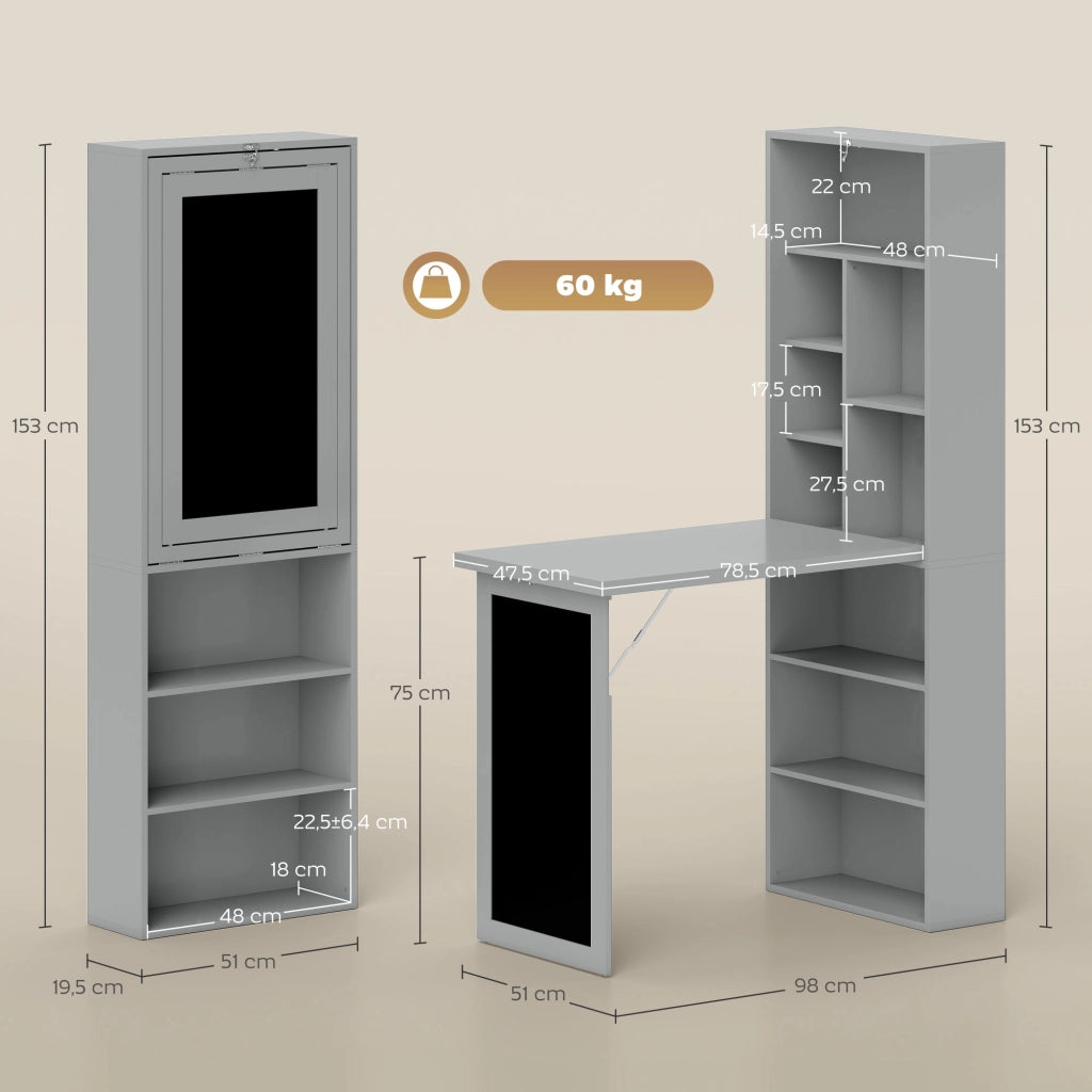 Scrivania con libreria e scaffale regolabile ¨C zephmum ¨C bianco