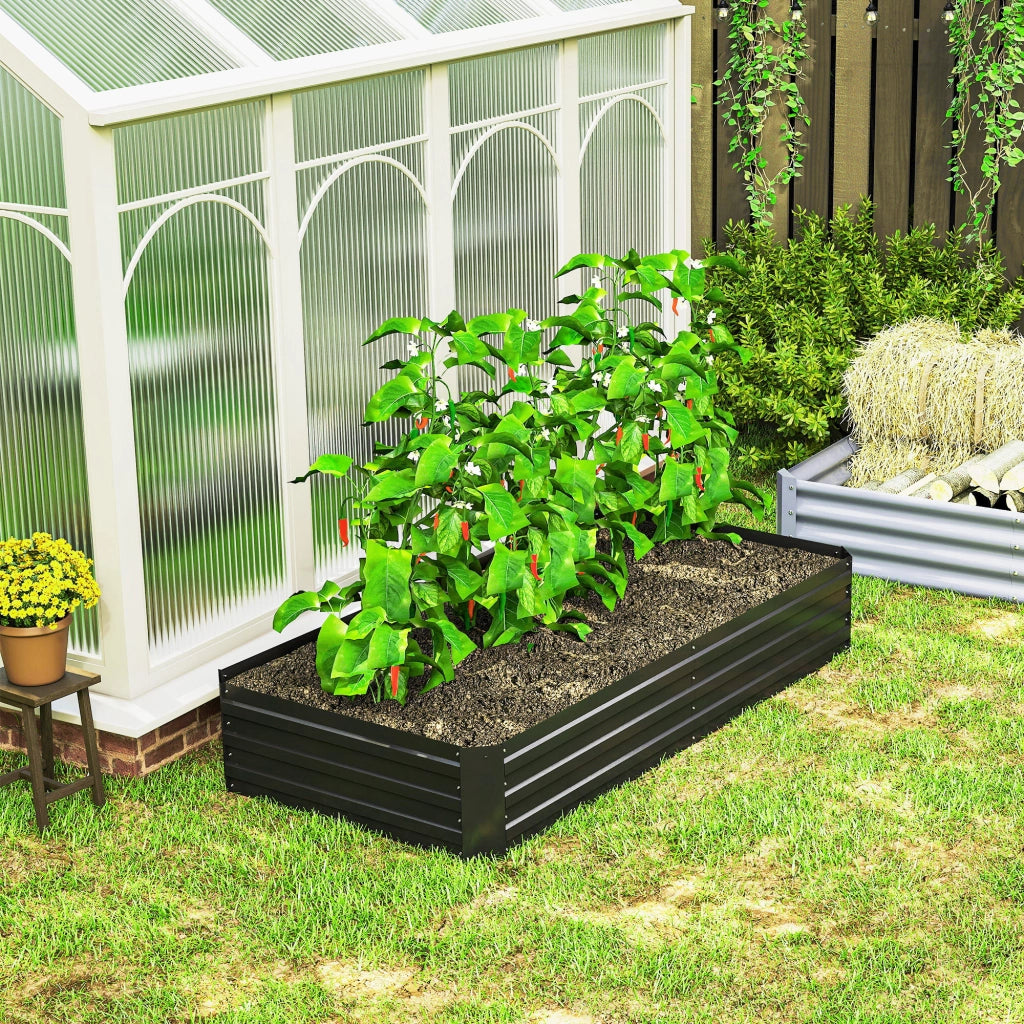 Carr¨¦ Potager Giardino ¨C Zephmum ¨C Grigio Acciaio 180x90x29.5 cm