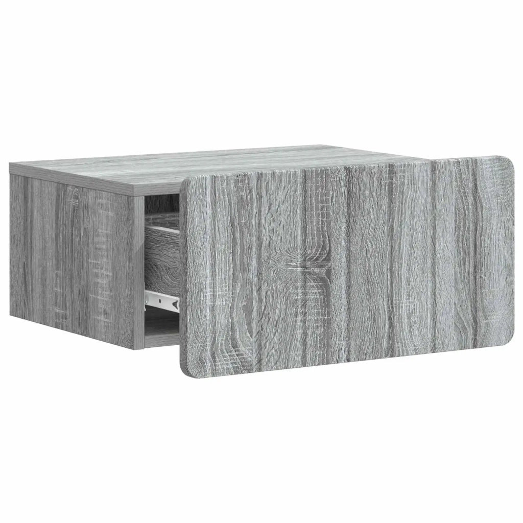 Mobiletto da notte a muro 2 pcs Grigio Sonoma 49 x 34,5 x 24 cm 898288
