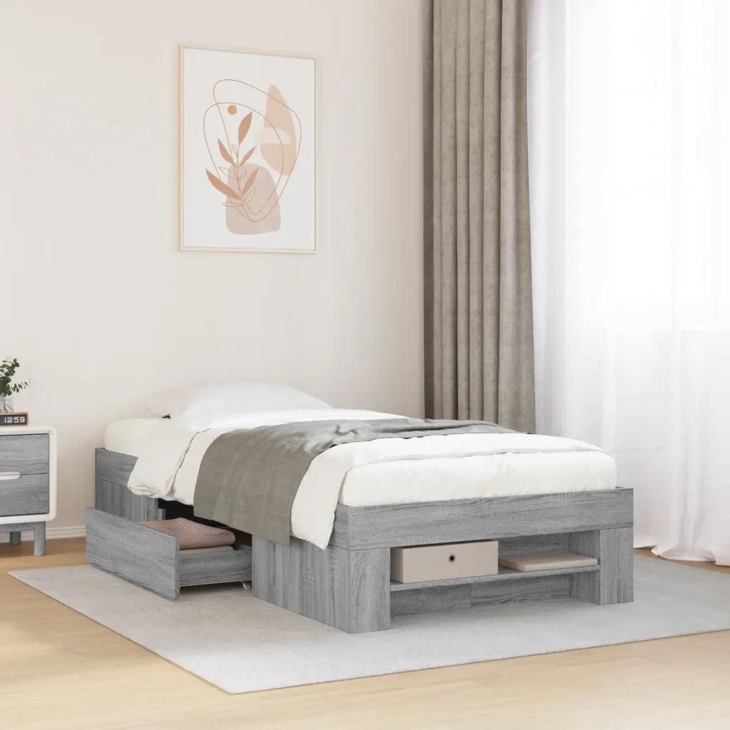 Giroletto Grigio Sonoma 90x190 cm in Legno Multistrato 3295525