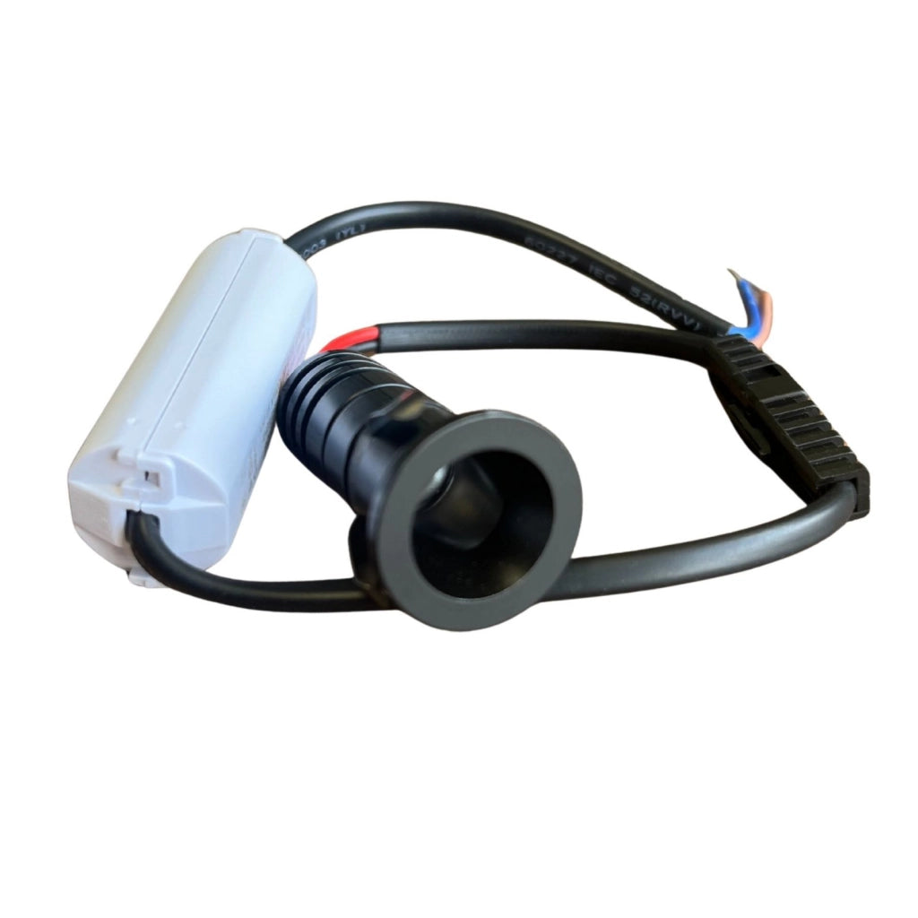 2 Pezzi Mini Faretto Led Da Incasso Rotondo, Carcassa Nera 3000K, 1W 80LM 220V, Ø22*40mm, Foro 17mm, Angolo 15° IP20