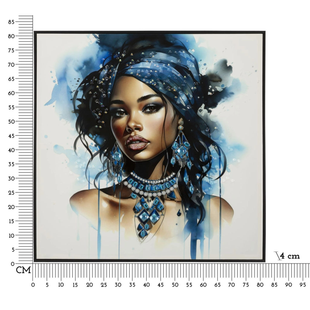 Stampa su Tela Africa 26, Multicolore, Legno, 82x4x82 cm