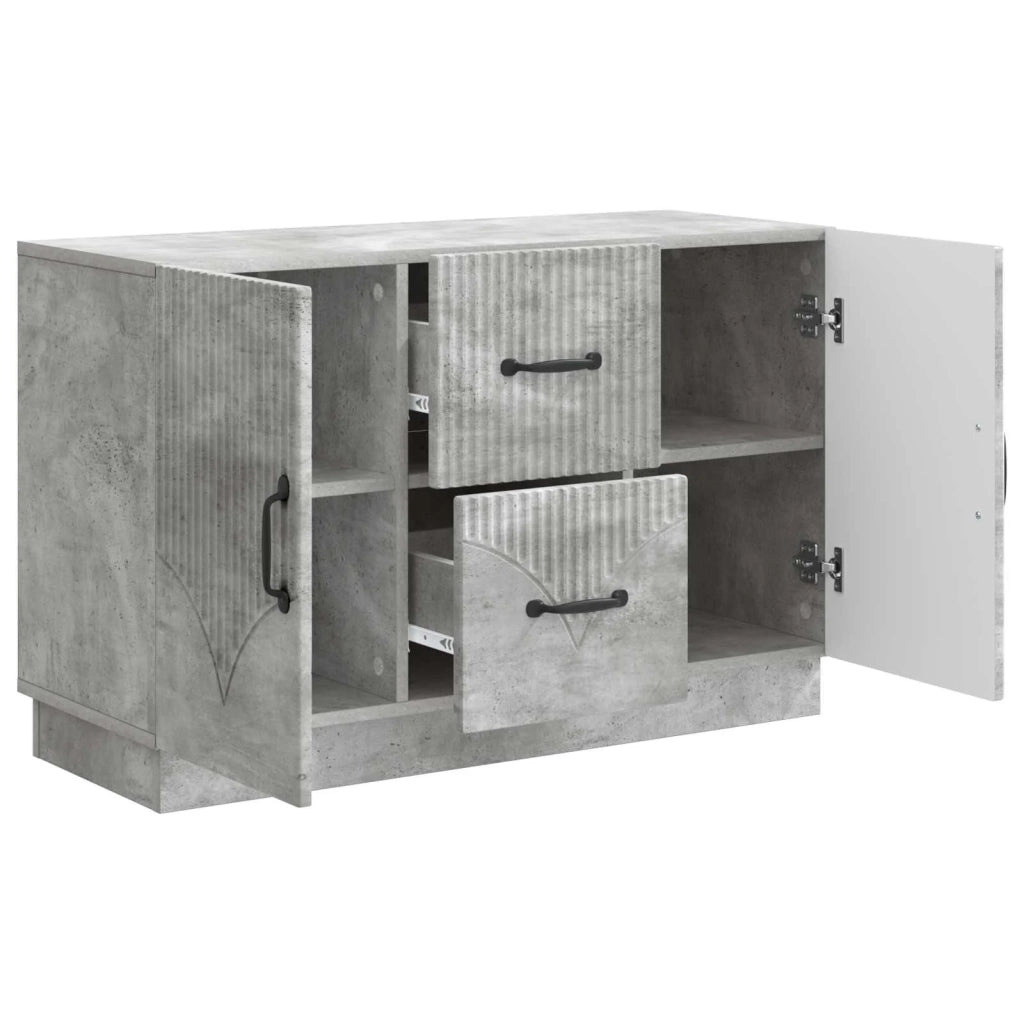 Credenza | Madia | Buffet da pranzo | Armadio da pranzo Grigio Cemento 89 x 34,5 x 57 cm Legno ingegnerizzato