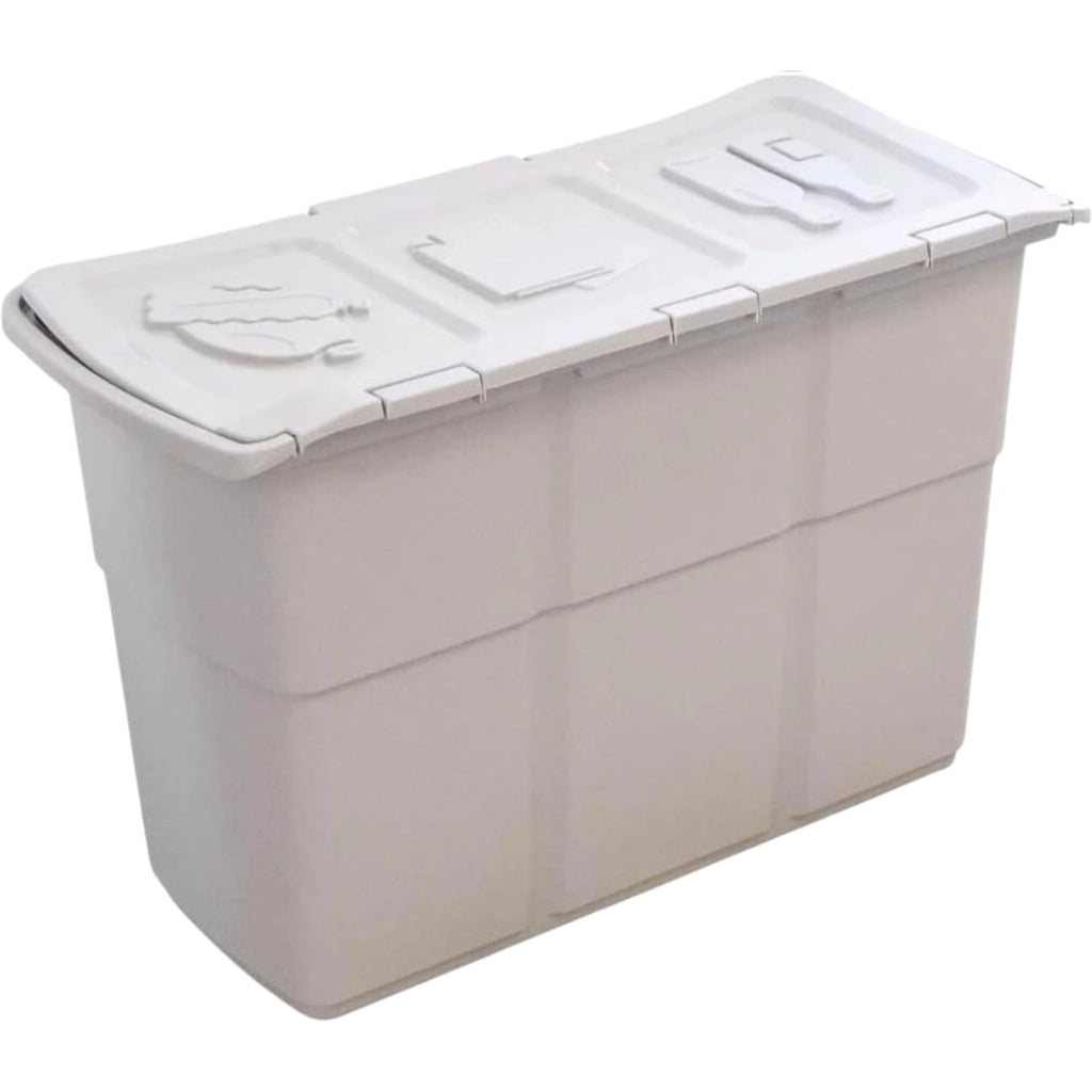 DEA HOME ECOPAT PATTUMIERA RACCOLTA DIFFERENZIATA 3 SCOMPARTI GRIGIO