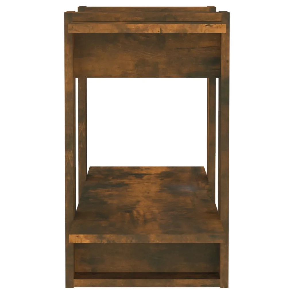 Libreria Divisorio-Scaffale per Libri-Mobile di Stoccaggio Rovere Fumo 80x30x51 cm