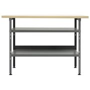 Banco da Lavoro Grigio 120x60x85 cm in Acciaio 145344