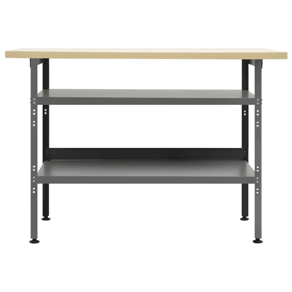 Banco da Lavoro Grigio 120x60x85 cm in Acciaio 145344