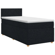 Letto box spring con materasso Nero 90 x 190 cm Tessuto 3450855