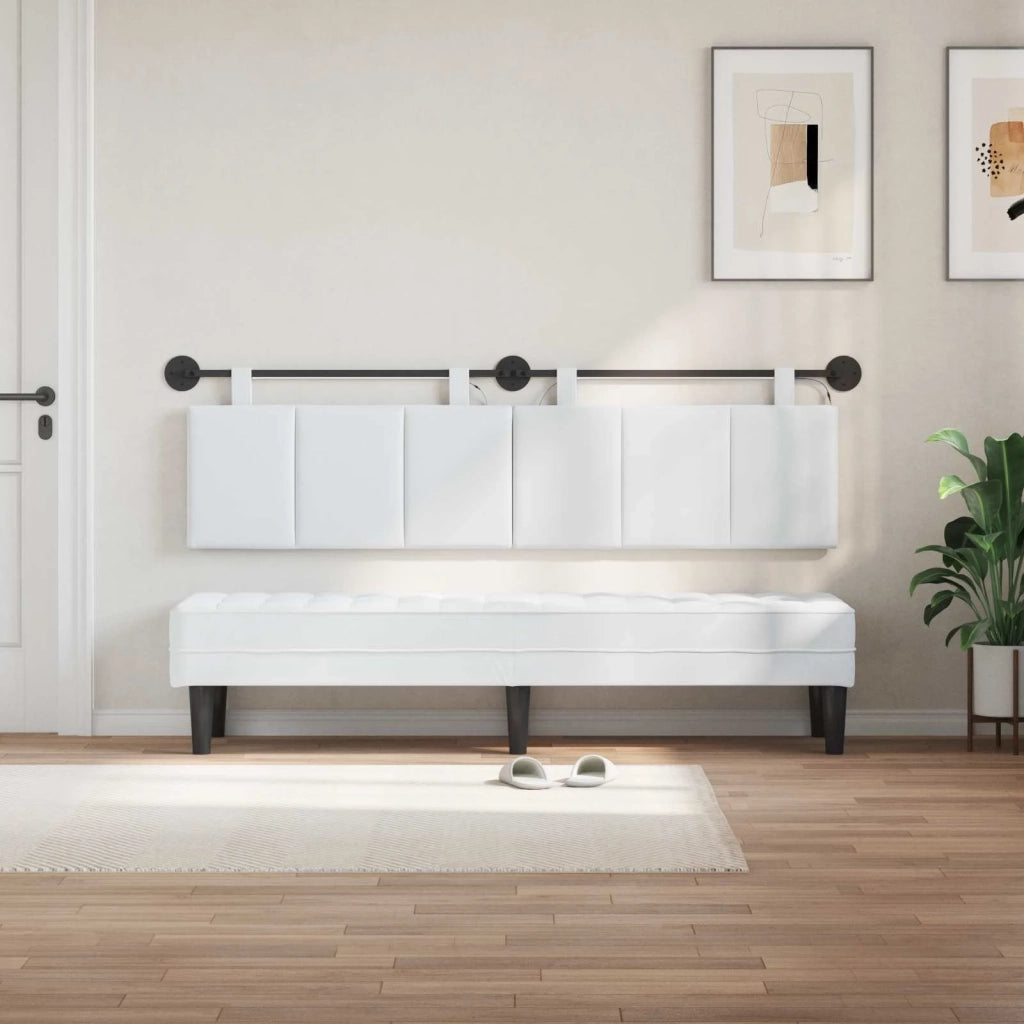 Testiera | Testata sospesa Con luce LED Bianco Tessuto
