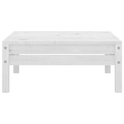 Poggiapiedi da Giardino Bianco in Legno Massello di Pino CFW3189143