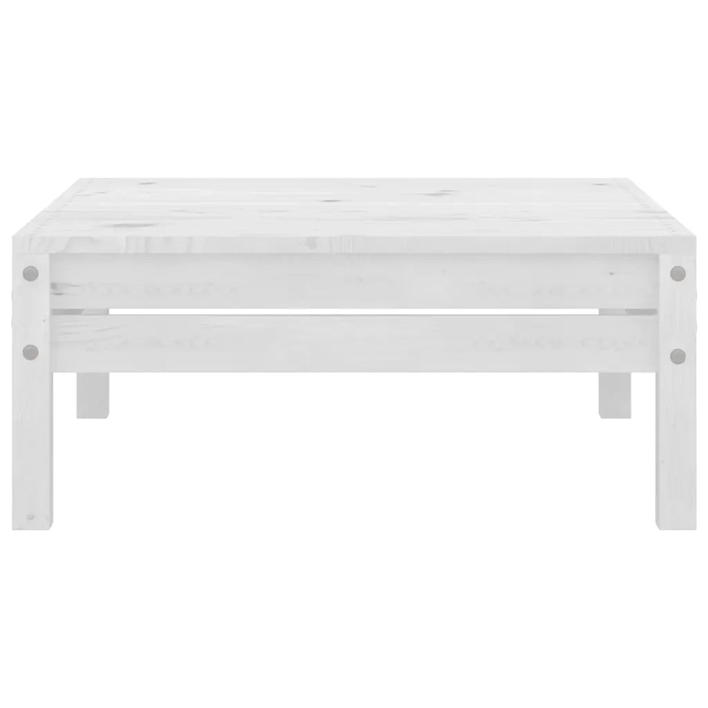 Poggiapiedi da Giardino Bianco in Legno Massello di Pino CFW3189143