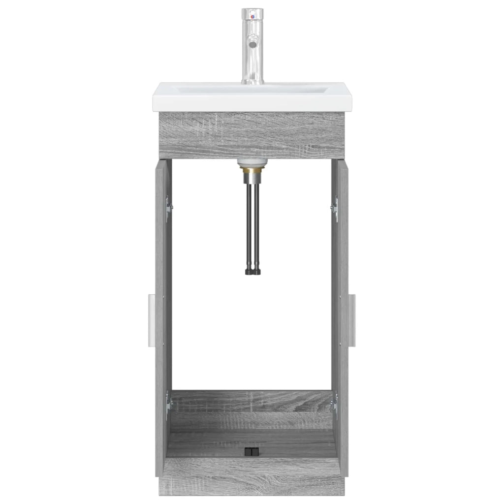 Mobile da bagno con lavabo Sonoma grigio 42 x 40 x 84,5 cm 890677