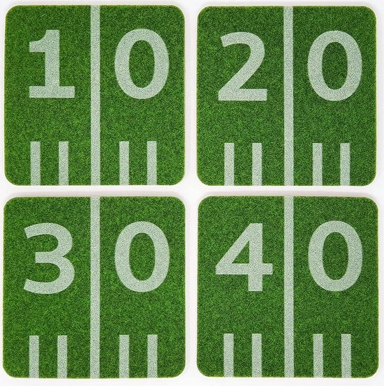 Decorazioni per Football in Design Grasveld (4 Pezzi) per Vasi e Coppe: Ideale come Decorazione per la Sede di Football o Regalo - Foderato con Erba Sintetica