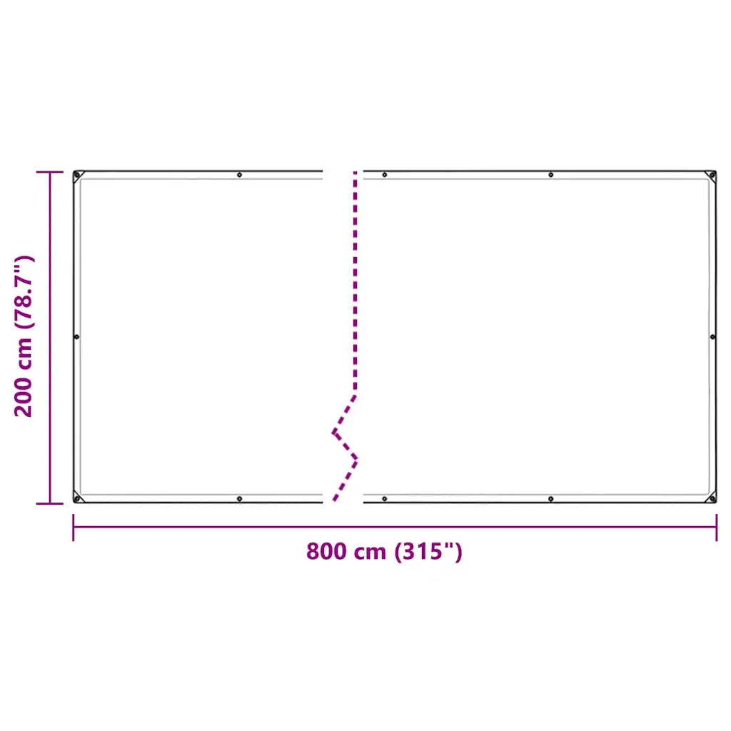 Copertura per Piante con Occhielli 2x8 m in PVC CFW7826105