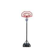 Canestro Basket Regolabile per Bambini Altezza 205-265 cm Rosso