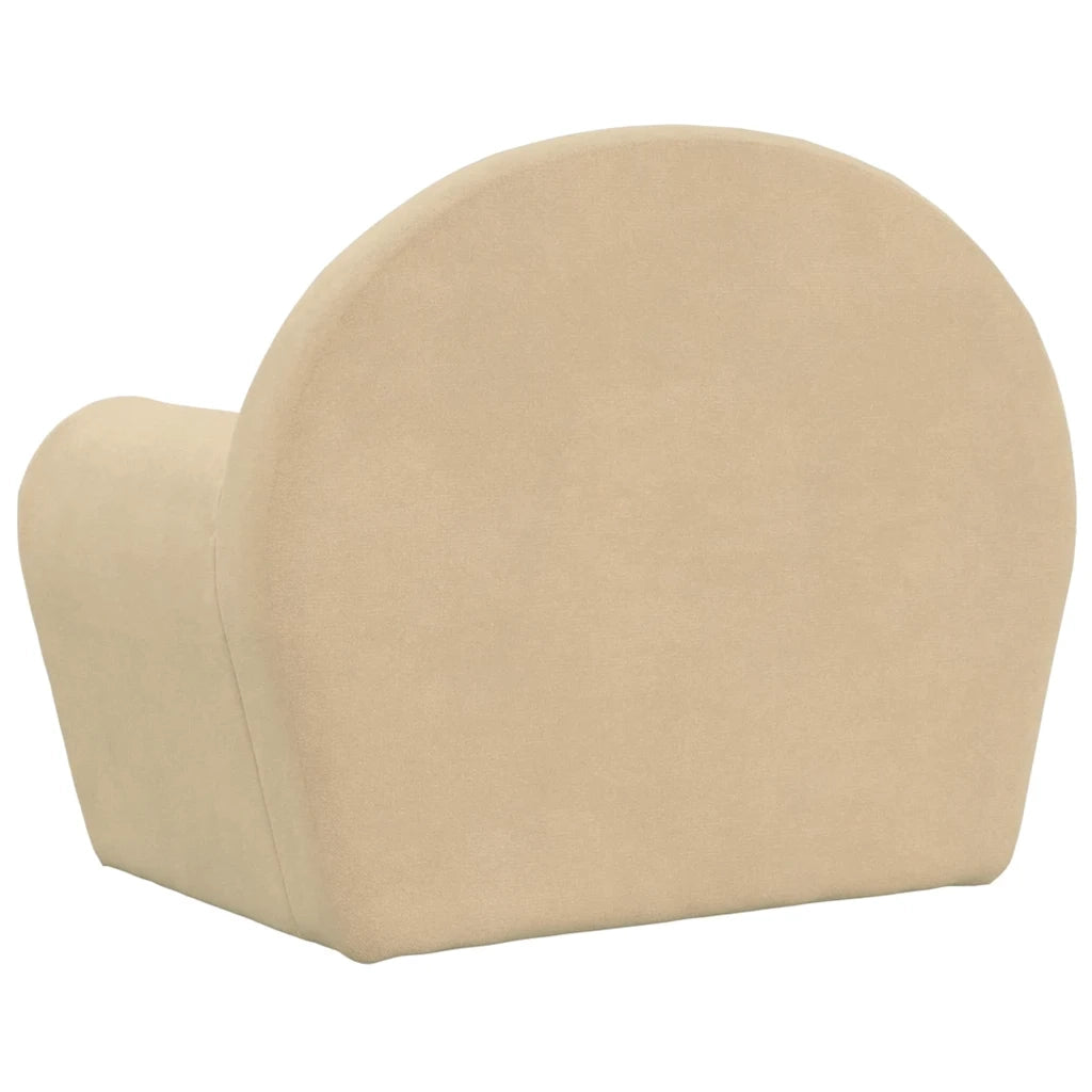 Divano per Bambini-Sofa-Divanetto Crema in Morbido Peluche 825834