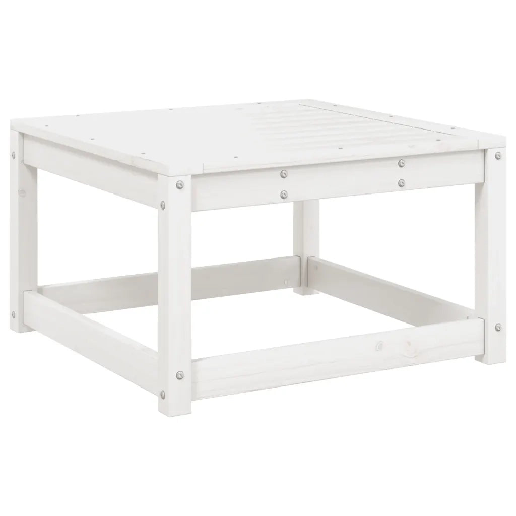Set Divani da Giardino 3 pz Bianco in Legno Massello di Pino