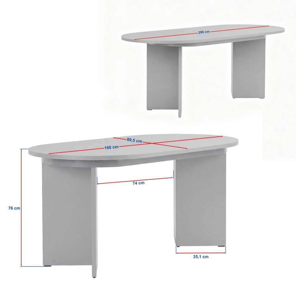 Noba, Tavolo Allungabile Allungabile, 160x90x75h cm Beige Marmo