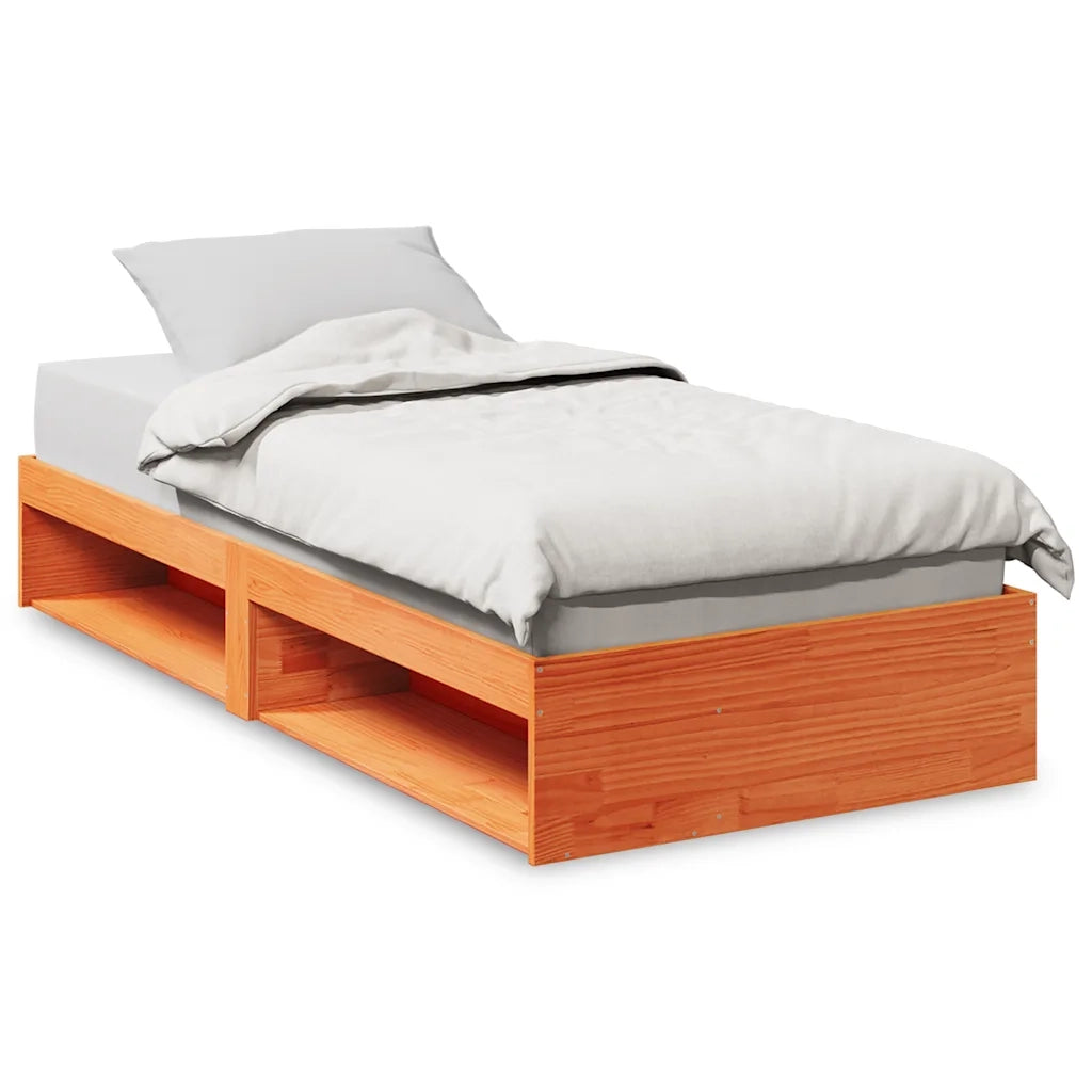 Dormeuse senza Materasso Marrone Cera 75x190 cm Legno di Pino