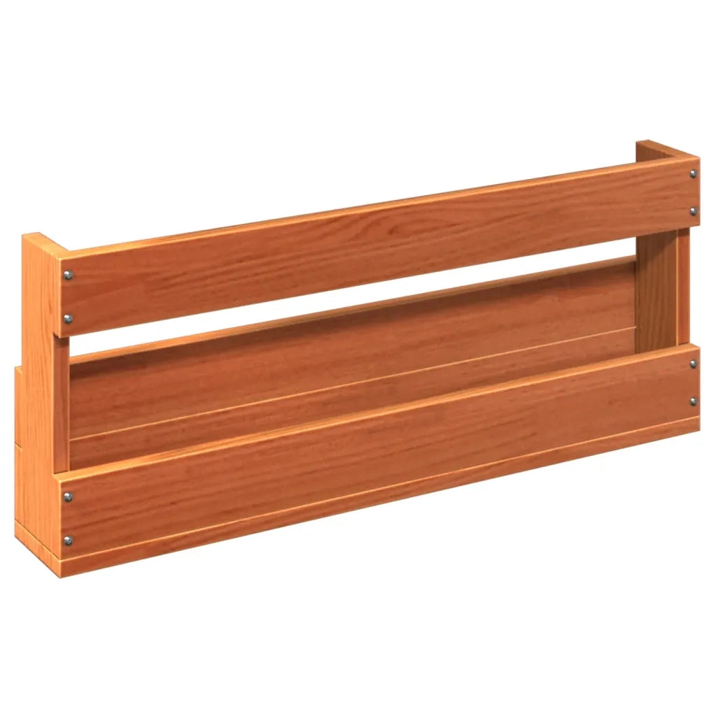 Scarpiere a Parete 2 pz-Set di 2 Scaffale per scarpe Marrone Cera Legno Massello di Pino 517899