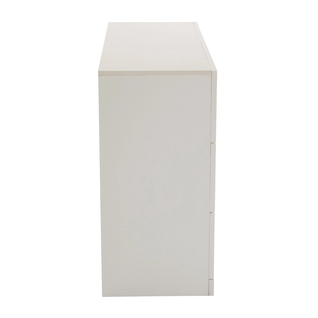 Cassettiera bianca con 6 cassetti 120x40x82 cm