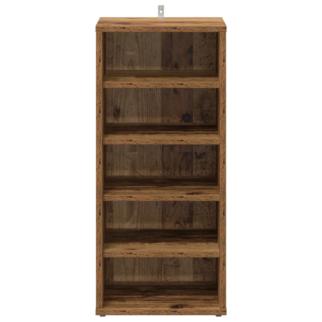 Scarpiera | Mobile per scarpe Legno Antico 32x35x70 cm in Legno Multistrato