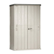 Casetta da giardino con 2 ante in resina effetto legno 1670 litri colore grigio talpa e antracite scuro Toomax