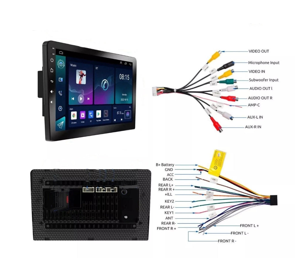 Autoradio Doppio DIN 10 Pollici Touch Screen Carplay Android Bluetooth GPS 4+64G - ZENCOCCO