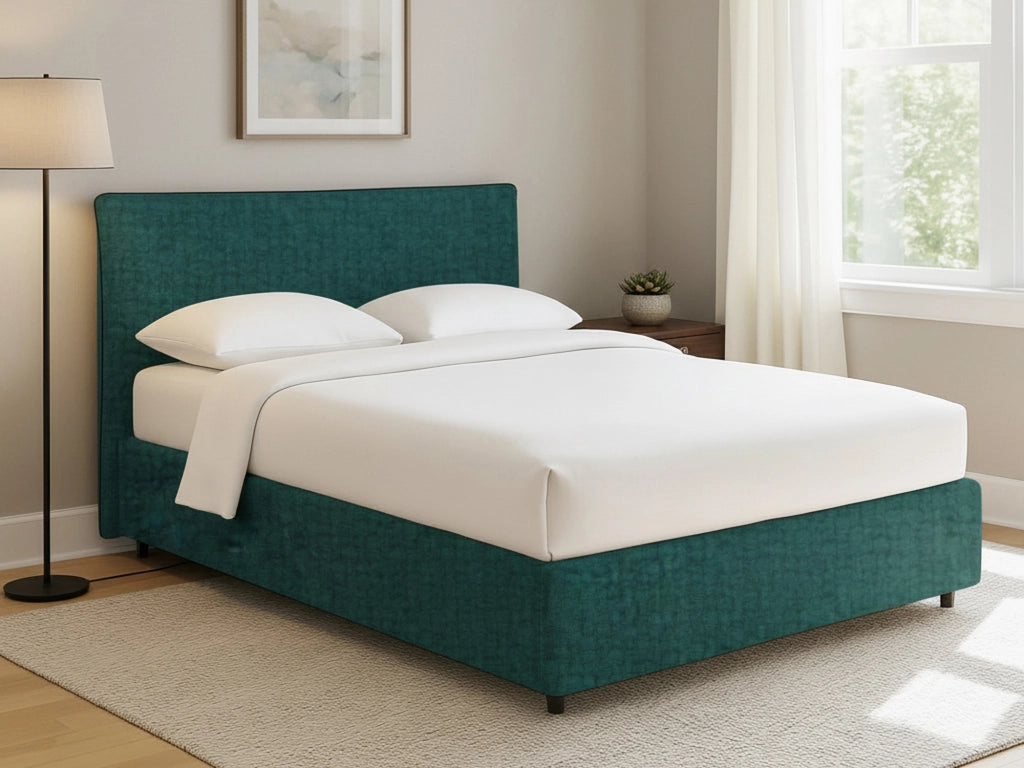 Staines, Letto Singolo Sfoderabile Made in Italy, Verde Petrolio