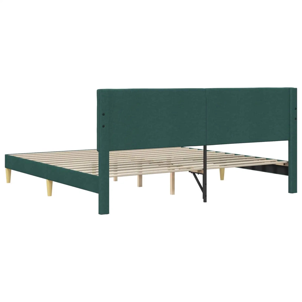 Struttura del letto Verde Scuro 200 x 200 cm Tessuto 42027818