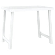 Tavolino da Giardino | Tavolo da Campeggio Bianco 79x56x64cm in PP Aspetto in Legno