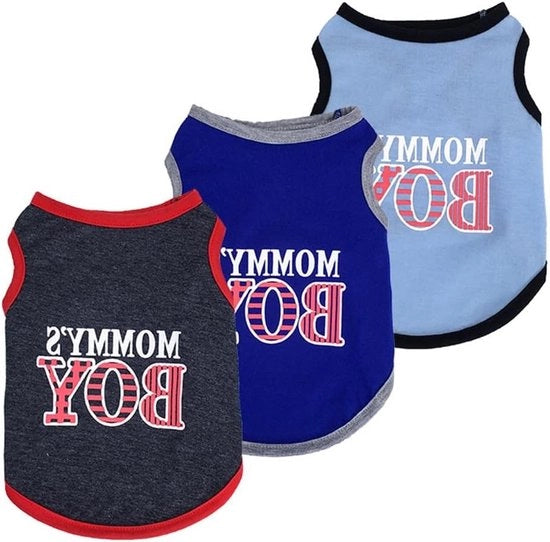 Costumi per piccoli e medi animali da compagnia blu - Set completo con giacca e maglietta per mamme - Abbigliamento per cani maschi