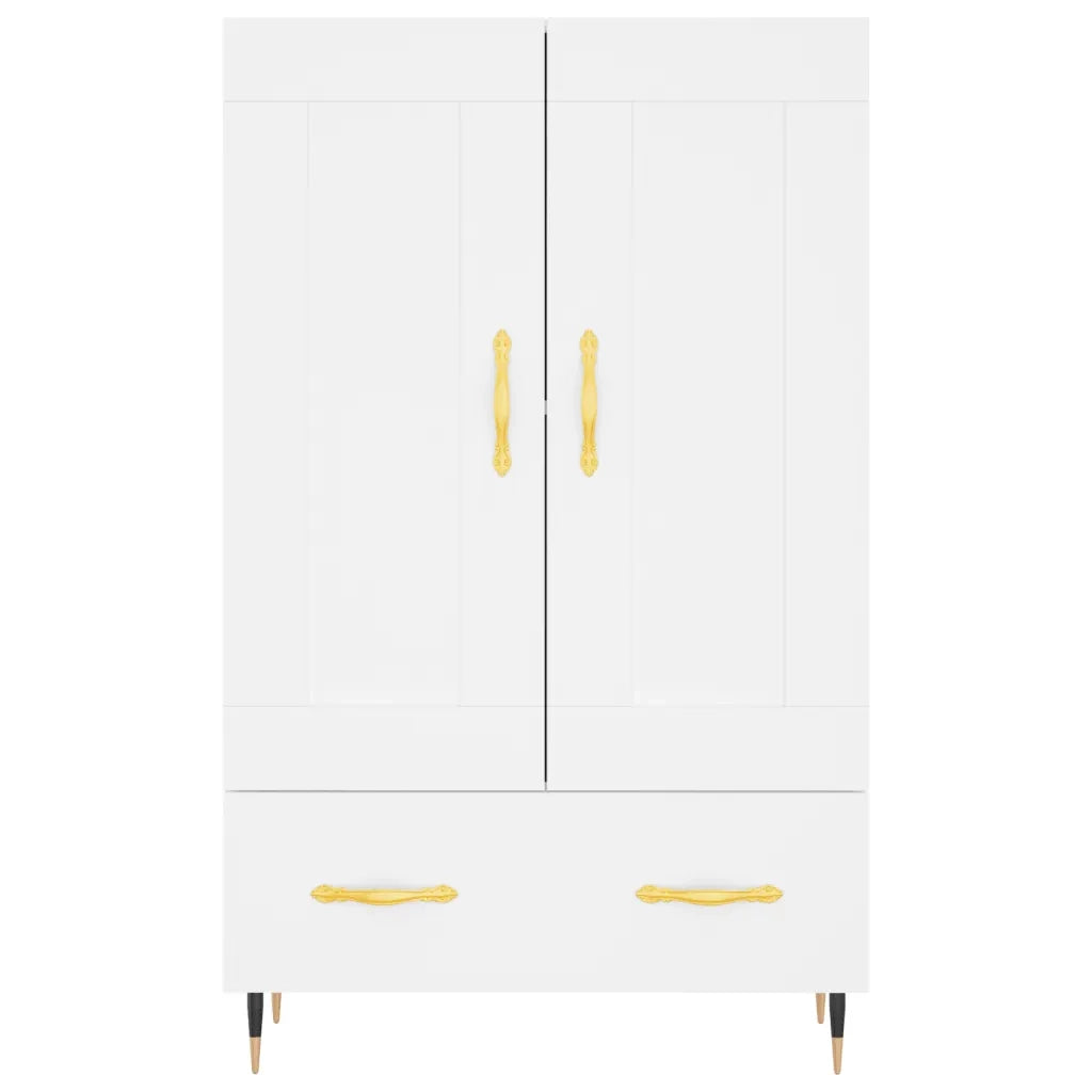 Credenza Bianca 69,5x31x115 cm in Legno Multistrato 830300