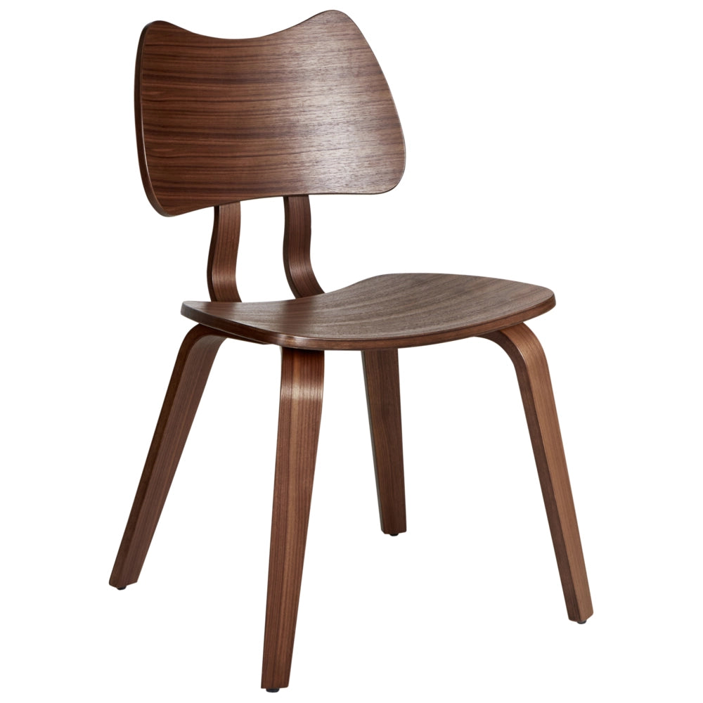 Set di 2 sedie da pranzo con struttura in legno di gomma marrone Mobili da cucina per la sala da pranzo in stile retrò