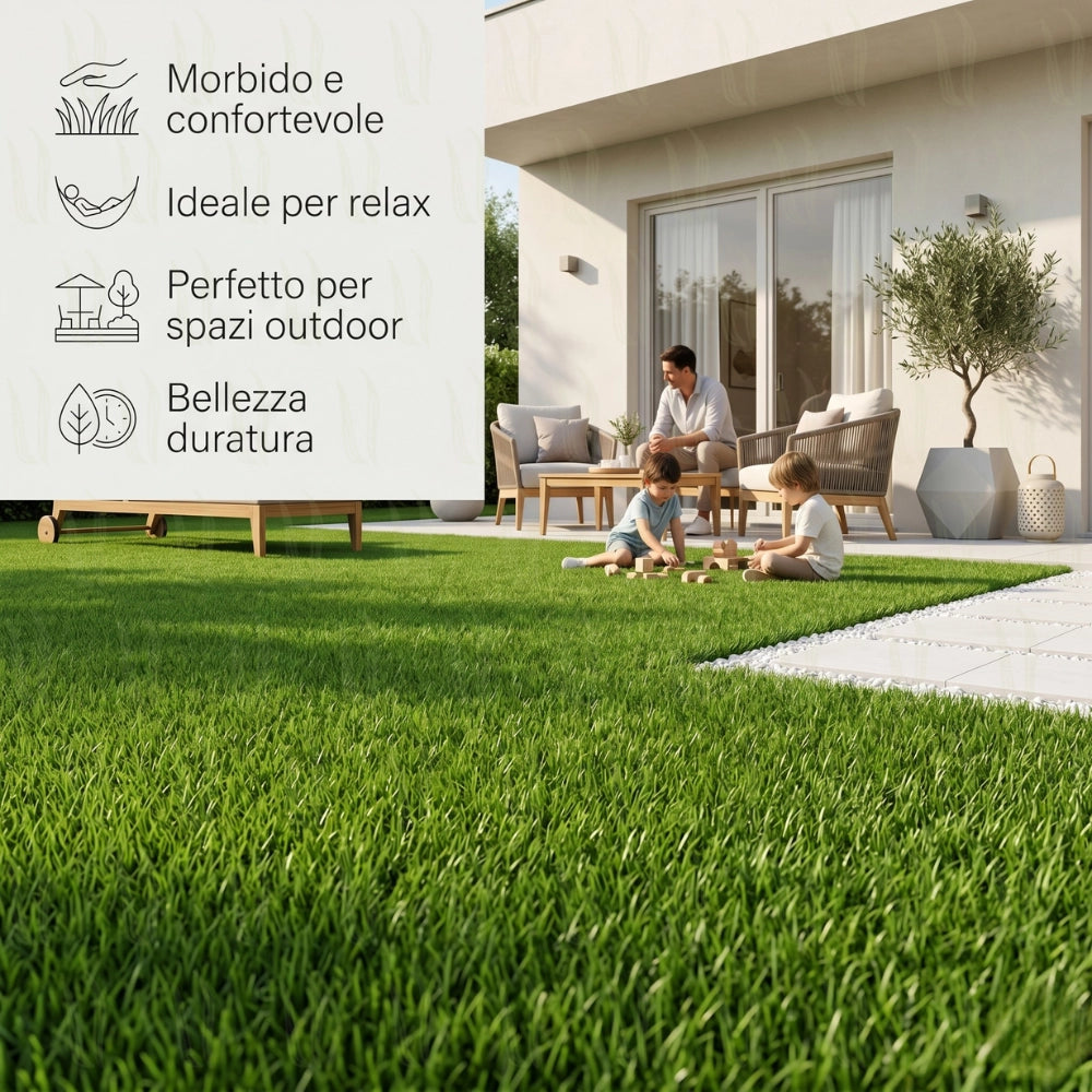 Erbabella campione prato sintetico 30x30 cm *** misura 25 mm, confezione 1