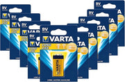 Pacchetto da 10 di batterie alcaline per dispositivi di allarme fumo e umidimetri, 9 V