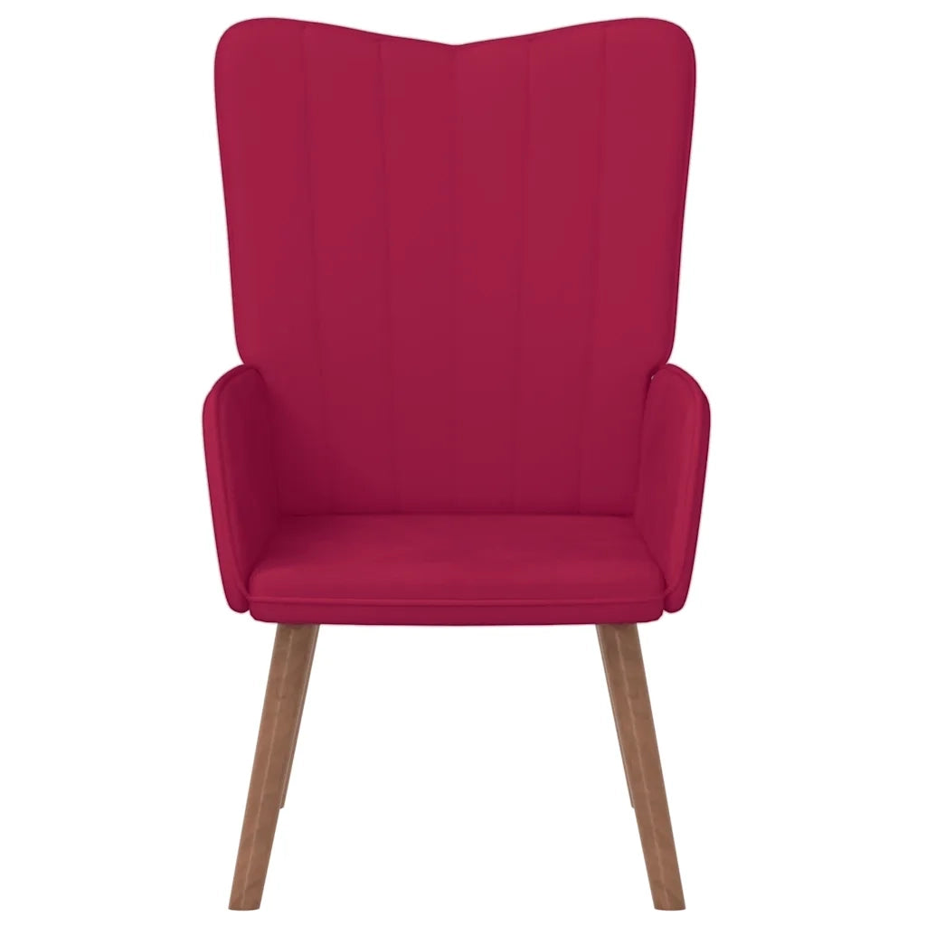 Poltrona Relax | Sedia Relax Rosso Vino in Velluto