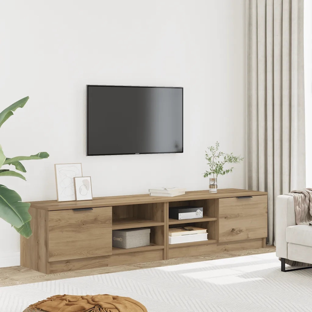 Mobili Porta TV 2 pz-Set di 2 Credenza per TV Rovere Artigianale 80x35x36,5cm Truciolato