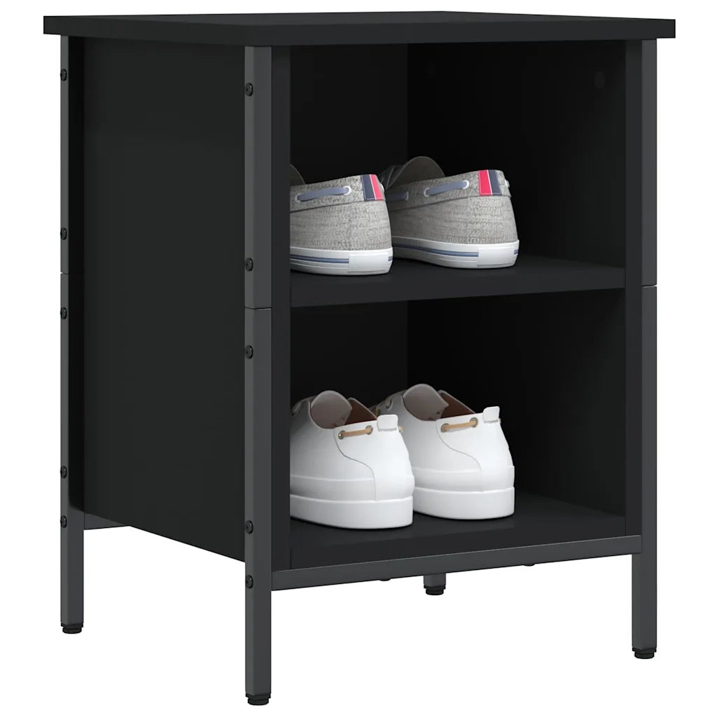 Scarpiera | Mobile per scarpe Nera 38x35x50 cm in Legno Multistrato