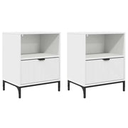 Set di 2 Comodini | Armadio da Notte | Mobiletto da notte Bianco 49 x 36 x 61 cm Legno multistrato
