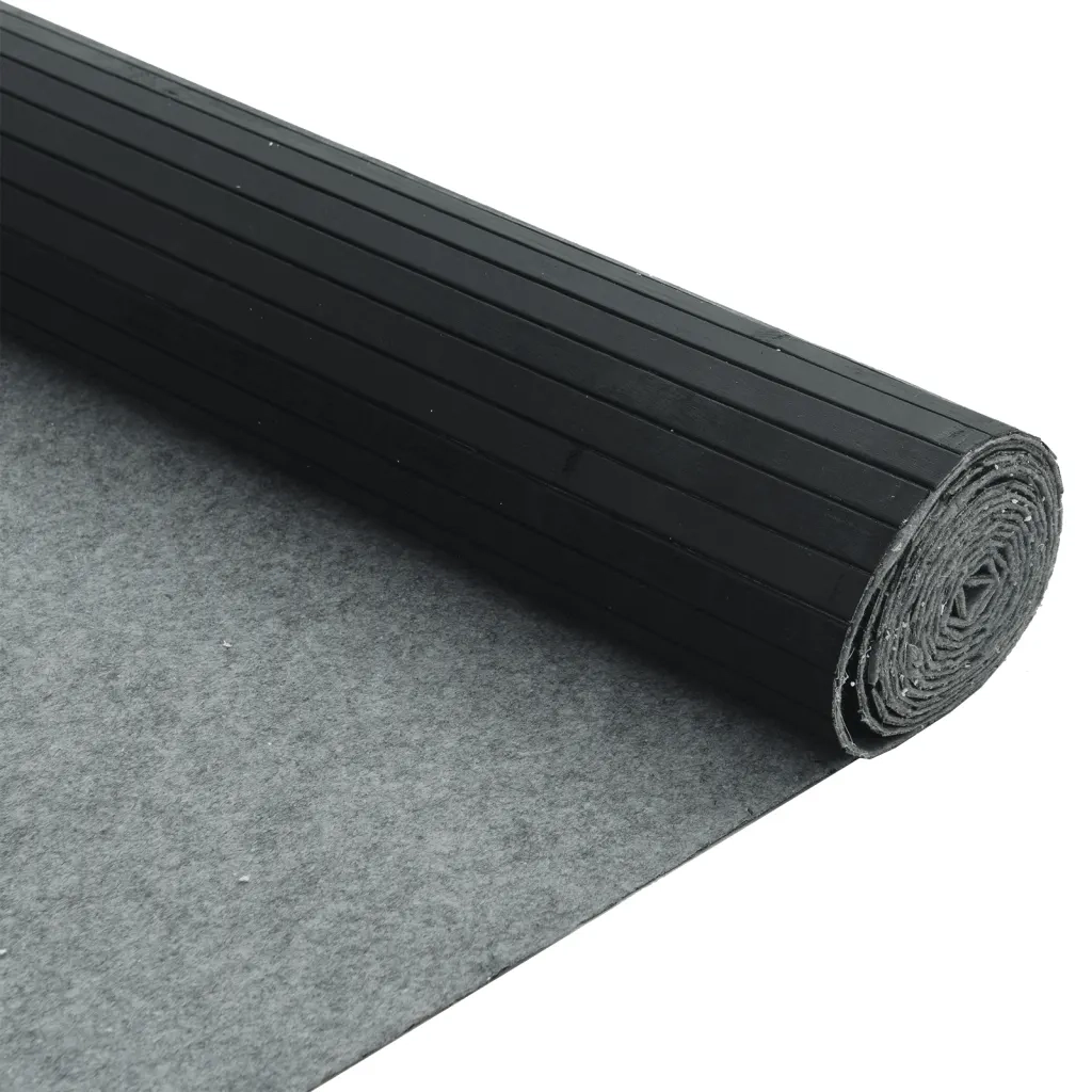 Divisorio Ambienti Nero Larghezza 600 cm Altezza 165 cm in Bambù 377004