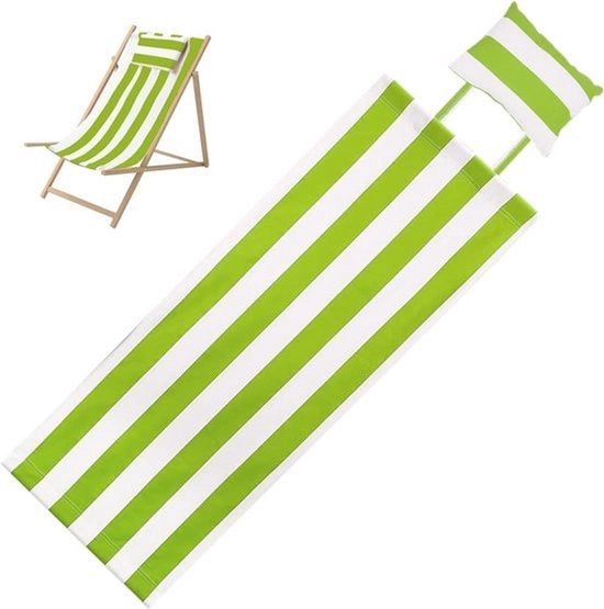 Sedia Lounge a Strisce Bianche e Oli, Cuscino in Canapa 113x43cm, Sedia di Giardino Opaca con Canapa, Sedia da Giardino con Cuscino, Sedia da Giardino con Canapa, Sedia da Giardino, Sedia da Giardino con Cuscino in Canapa.