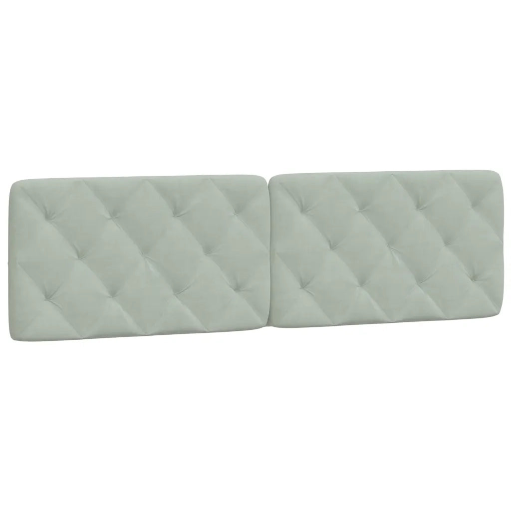 Cuscino Testiera Grigio Chiaro 180 cm in Velluto CFW8096249