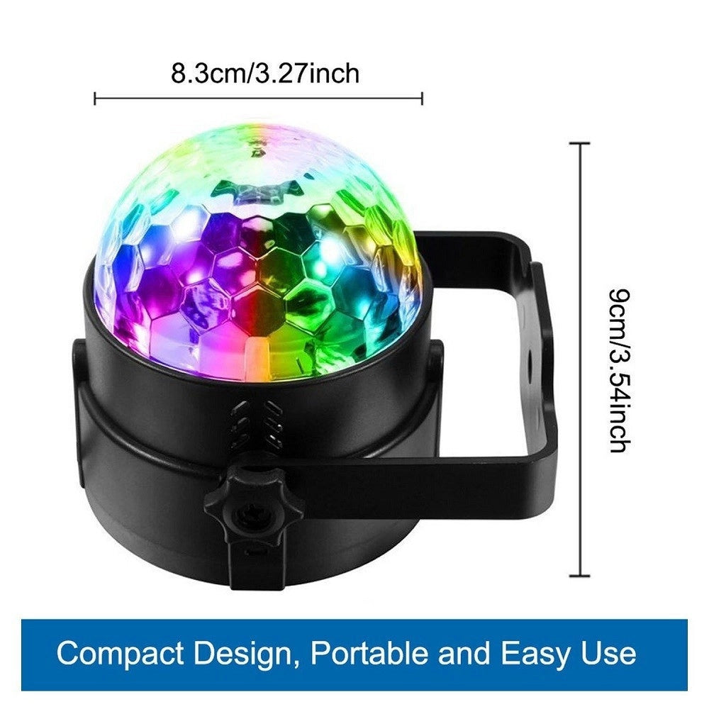 Trade Shop - Mini Dj Laser Proiettore A Sfera Rgb Led Effetto Disco Luci Per Disco Bar -