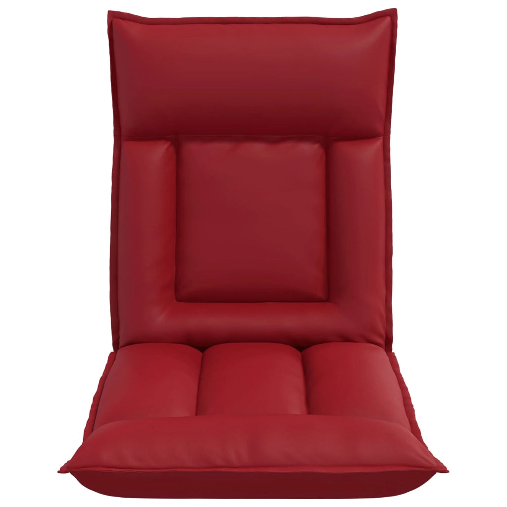 Sedia da Pavimento Rosso Vino 55 x 61 x 70 cm Pelle Sintetica 42028185