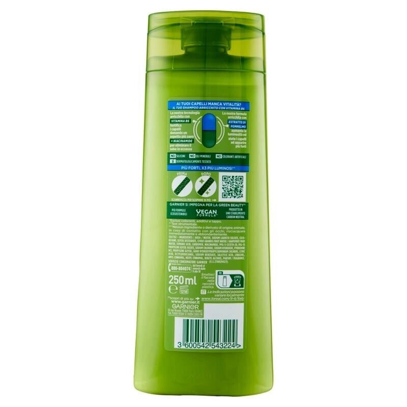 GARNIER FRUCTIS SHAMPOO PIU FORTI X3 PIU LUMINOSI 250 ML  PER CAPELLI NORMALI ESTRATTO DI POMPELMO