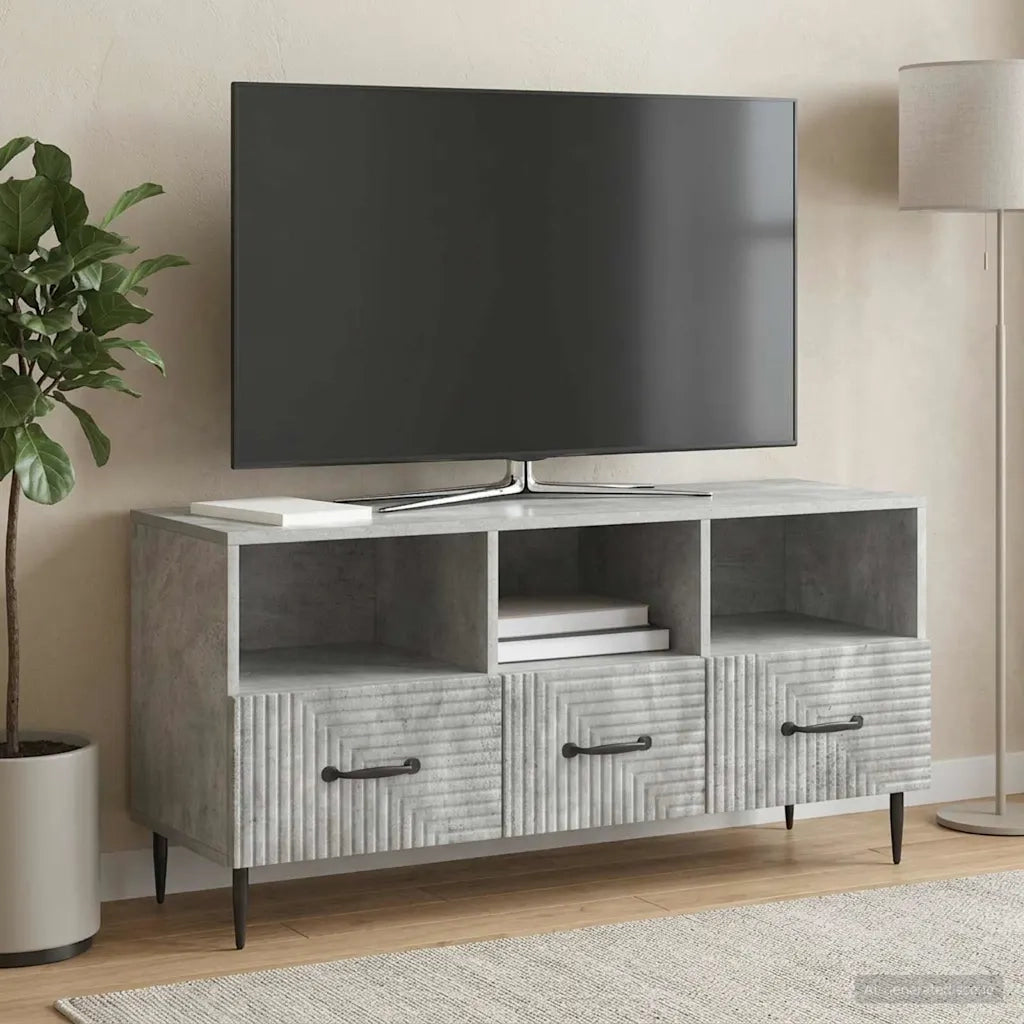 Mobile TV con cassetto Grigio Cemento 102 x 34,5 x 50 cm 894908